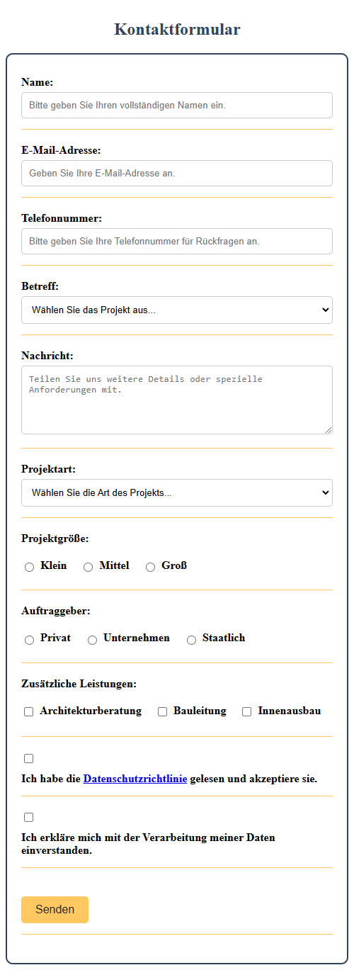 Anmeldung Formular Java Skript 2